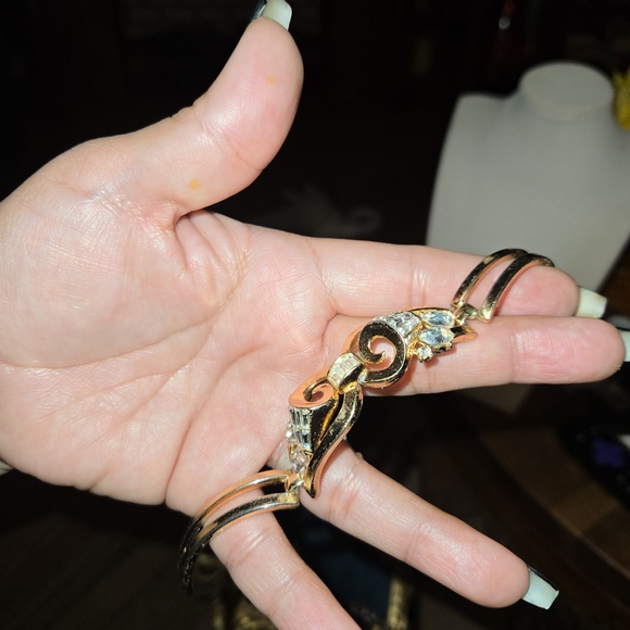 Superb Trifari Vintage 1960s Designer Diamante Bracelet (Book Piece) - Picture 6 of 10